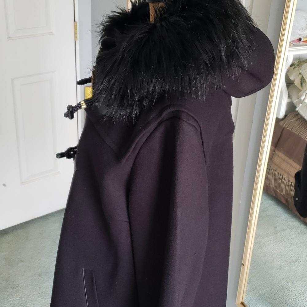 2X Hooded winter coat. Black - Picture 4 of 10